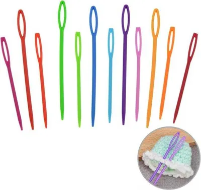 Immagine prodotto di Spilli in plastica per bambini, 7 cm e 9 cm, colorati, 60 pezzi