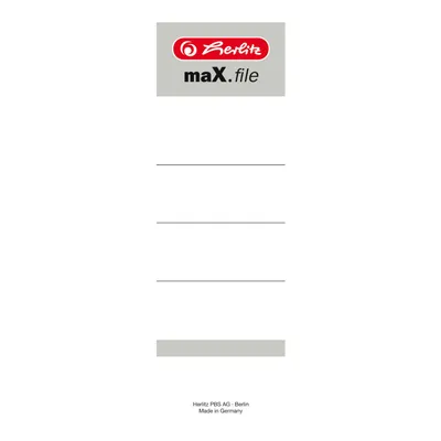 Produktbild von herlitz Ordnerrückenschild - 60 x 190 mm - selbstklebend - weiß - 50 Stück