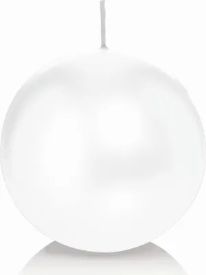 Produktbild von INNA-Glas Kugelkerze MAEVA, weiß, Ø8 cm, 25h - Germany - Dekorative Kerze