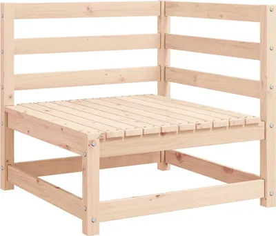 Immagine prodotto di Divani angolari da giardino 2 pezzi con cuscini in legno di pino massiccio