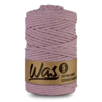 Produktbild von Baumwollkordel Geflochtene Baumwollschnur Polyesterkernschnur Für Makramee Makramee-Seil Bastelkordel 5mm 100m schmutziges Rosa DIY WAS