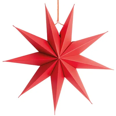 Produktbild von Papierstern auffaltbar 28cm rot