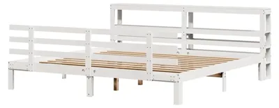 Produktbild von Bettgestell mit Kopfteil ohne Matratze Weiß 200x200 cm