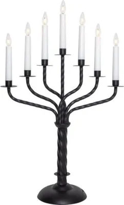 Produktbild von Star Trading 114-64-1 Fensterleuchter "Bore" 7-flammig, Metall, schwarz