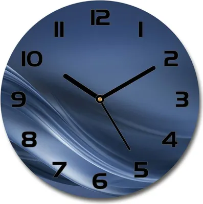 Produktbild von Wanduhr aus Glas 30fi Glasbild Glasuhr Gehärtetes Glas - schwarze-zeiger - Gray wave