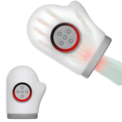 Produktbild von Intelligenter Handmassagegerät mit Luftdruck und heißem Kompress, Handflächen- und Fingermassagegerät, Knetenvibration, um Handbeschwerden zu lindern