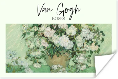 Produktbild von MuchoWow® Poster Gemälde - Van Gogh - Rosen 180x120 cm - Fotoplakat