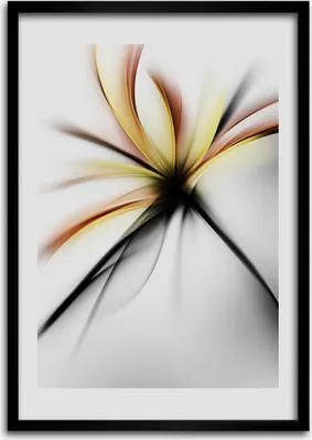 Produktbild von Bild - Bilderrahmen - 50 cm x 70 cm - MDF - Rahmen - Wandkunst Abstrakte Blume