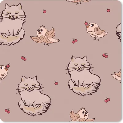 Produktbild von MuchoWow® Mauspad Mousepad Tiere - Kinder - Muster 20x20 cm - Mousepads - Maus Mat - Pad - Mausunterlage - Desk Mat - Bureauartikeln