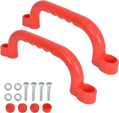 Productafbeelding van Veiligheidshandgrepen - Speelgrepen Klimgrepen - Kinderen Spelen - Antislip Ontwerp - 24.5 cm - Rood