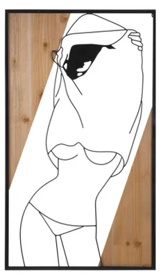 Immagine prodotto di Mauro Ferretti Pannello a parete Strip 50x2x90 cm nero marrone