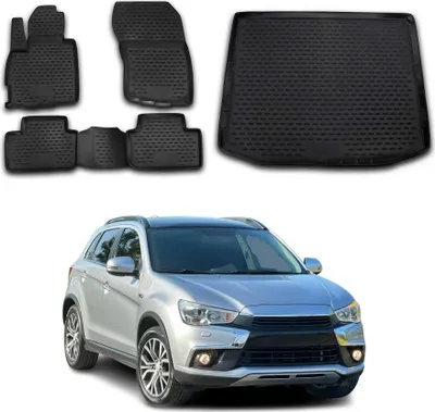 Immagine prodotto di Set di tappetini e rivestimenti per il bagagliaio per Mitsubishi ASX 2010-2023 TPE nero