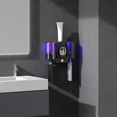 Produktbild von Elektro-Oralhygienetool - Tandreinigerhalter mit Sterilisationsfunktion - Schwarz