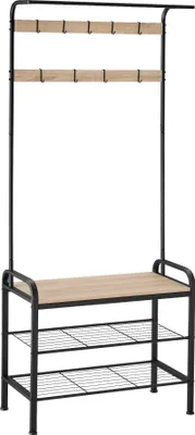 Produktbild von tectake® Garderobenständer Wichita inklusive Kippschutz, 73,5 x 36 x 184 cm