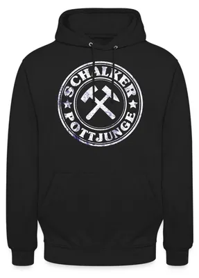 Produktbild von Spreadshirt Schalker Pottjunge | Ruhrpott Geschenke | Pottliebe Uni Hoodie, XXL, Schwarz