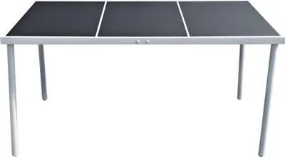 Obrázok produktu pre vidaXL Záhradný stôl 150x90x74 cm čierna oceľ