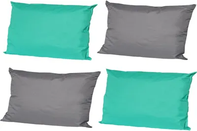 Produktbild von JACK 4x Outdoor Lounge Kissen 30x50cm viele Farben Dekokissen inkl. Füllung Wasserfest Sitzkissen Garten Stuhl, Farbe:2x Anthrazit - 2x Aqua