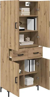 Immagine prodotto di vidaXL Credenza rovere artigianale 69,5 x 34 x 180 cm Materiale a base di legno