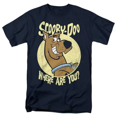 Obrázok produktu pre Tričko Scooby Doo – "Where Are You?" – uni, pánske/dámske, model TV36698 (veľkosť M), farba: tmavomodrá