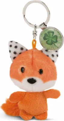 Obrázek produktu pro NICI 47534 Liška 7cm plyšová klíčenka s přívěskem Čtyřlístek