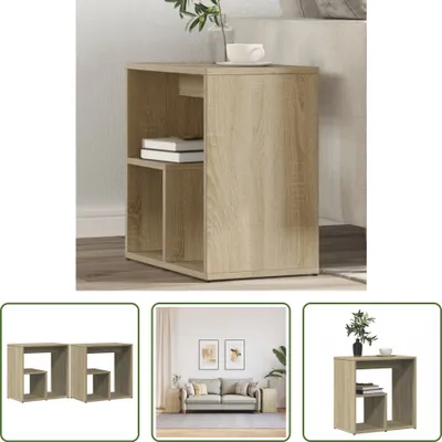 Obrázek produktu pro The Living Store Odkládací stolky 2 ks Sonoma dub 50x30x50 cm materiál na bázi dřeva