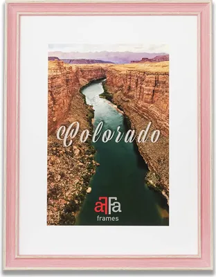 Obrázek produktu pro aFFa frames Rámeček na obrázky 30x40 cm - Dřevěný fotorámeček Colorado s akrylovým sklem a HDF podložkou - Rámeček na plakáty pro fotografie Certifikáty Umělecké obrázky Růžová barva