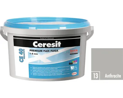 Obrázok produktu pre Škárovacia hmota CERESIT CE 40 Aquastatic 2 kg 13 antracit