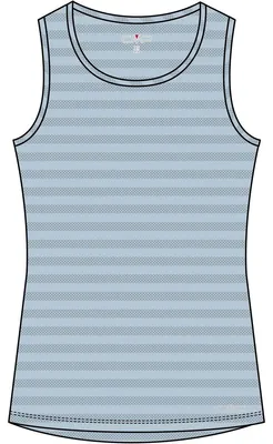 Produktbild von Damen Wander Tank-Top Blau mit Mesh-Struktur, Atmungsaktiv und Dry Function Technologie