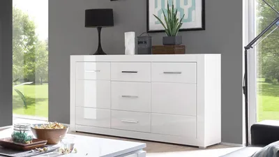 Produktbild von Sideboard Bianco weiß Hochglanz B/H/T: ca. 164/97/422 cm