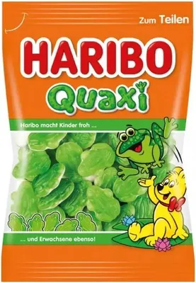 Produktbild von Haribo Quaxi, Gummibärchen, 175 g, Fruits, Pfirsich, 1466 kJ, 345 kcal, 79 g