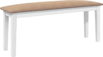 Image de vidaXL Banc 110 cm Blanc Bois massif d'hévéa