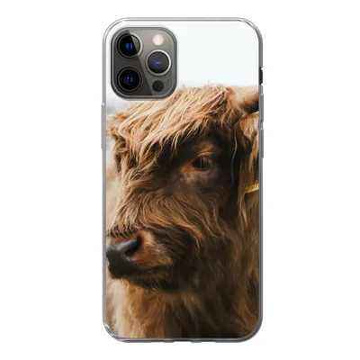 Produktbild von MuchoWow® Handyhülle Schutzhülle Hülle für iPhone 12 Pro Schottischer Highlander - Tiere - Hörner Silikon Softcase Handy Hülle - Abdeckung