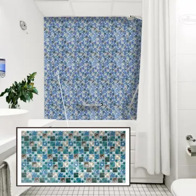 Produktbild von 3D-Wandpaneele PVC | Mosaik Optik | Sea Breeze - 1 Platte - 0.5 m² | Für Wohnzimmer, Küche & Bad | Einfache DIY-Montage