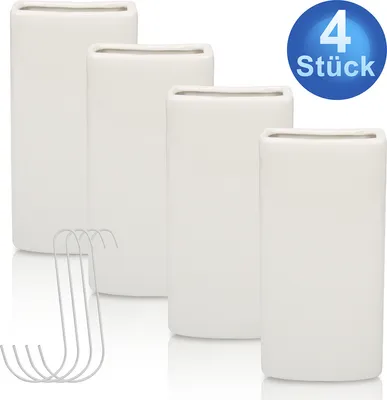 Produktbild von Lospitch Verdunster Luftbefeuchter 400ml 4er Heizung Keramik Weiss Wasser Verdampfer