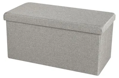 Obrázek produktu pro DOCHTMANN Taburet skládací s úložným prostorem šedý 76x38x38cm