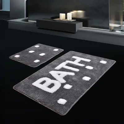 Produktbild von Bosdela Badezimmerteppich Set - 60x100 cm + 50x60 cm (2-teilig)Bath Fume