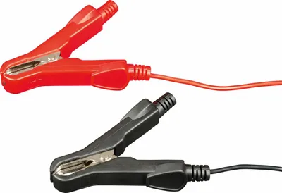 Image de Câble de charge avec pinces à bornes rouge/noir, L=0,5m