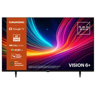 Grundig Fernseher 43Zoll Schwarz 4KUHD MicroDimmingEngine Bluetooth 43 VOE 74