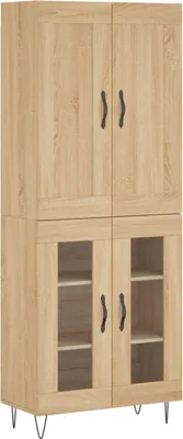 Zdjęcie produktu dla Witrynka, dąb sonoma, 69,5x34x180 cm, materiał drewnopochodny