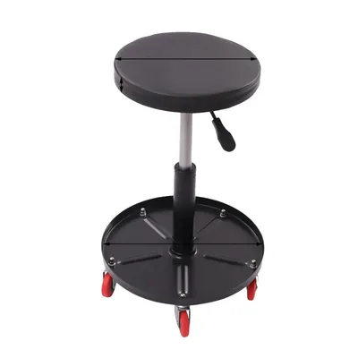 Zdjęcie produktu dla Wózek inwalidzki dla mechaników, regulacja wysokości, obrót 360°, czarny