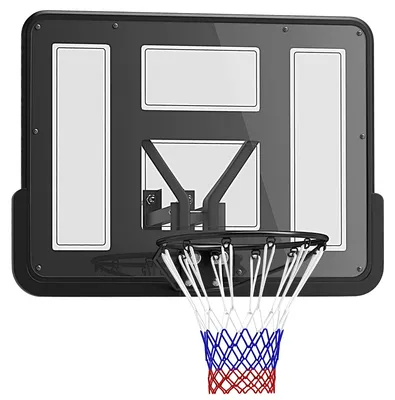 Produktbild von Basketballkorb mit Rückwand - Wandmontage - Für Innen- und Außenbereich - Schwarz