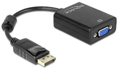 Obrázok produktu pre Delock Adaptér Displayport 1.2 samec > VGA samica čierny