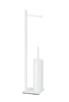 Image de Sapho Gedy Trilly - Porte-papier et porte-balai de toilette sur pied, blanc mat TR3222