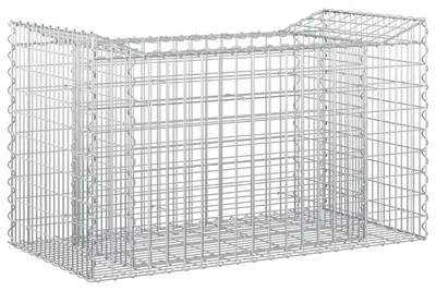 Image de Jardinière surélevée en gabions vidaXL, argent