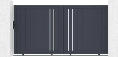 Produktbild von Schiebetor aus aluminium 3m GIONA H.160cm grau