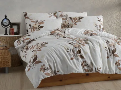 Obrázek produktu pro Prodloužené povlečení bavlna 140x220, 70x90cm Liby hnědá