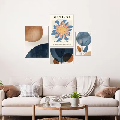 Immagine prodotto di Wallity, Mdf - 00131, Quadro decorativo in MDF (4 pezzi), Multicolore, 100% MDF, 62 x 85 cm