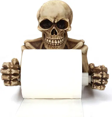 Immagine prodotto di Honana Porta rotolo di carta igienica Porta teschio creativo Porta carta igienica da parete Organizzatore per il bagno Porta rotolo di carta igienica