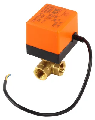 Obrázek produktu pro DN15 G1/2 mosazný 3cestný elektromotorický kulový ventil pro klimatizaci, 12 V DC