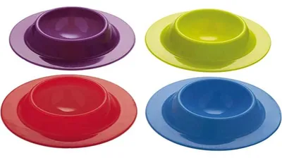 Eierbecher-Set aus Silikon, 4-teilig, bunt, 9 x 9 x 4,2 cm